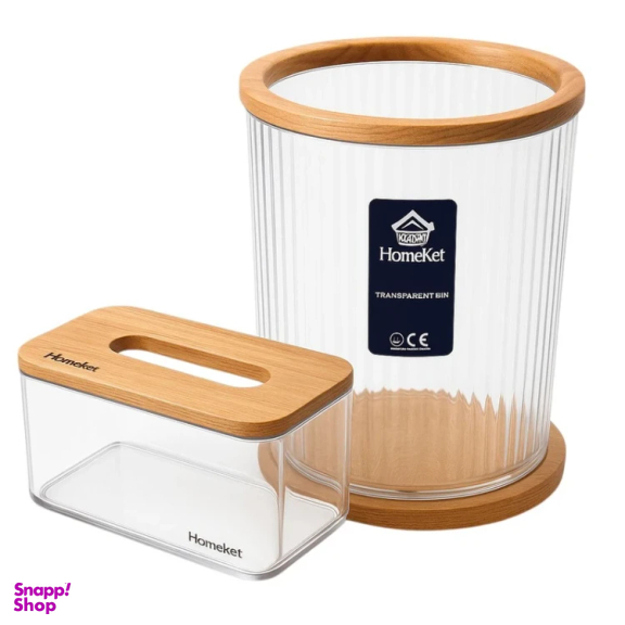 ست سطل و جای دستمال کاغذی هوم کت مدل رابین