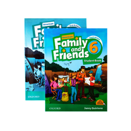 کتاب فمیلی اند فرندز 6 به همراه کتاب کار اثر Jenny Quintana انتشارات آکسفورد