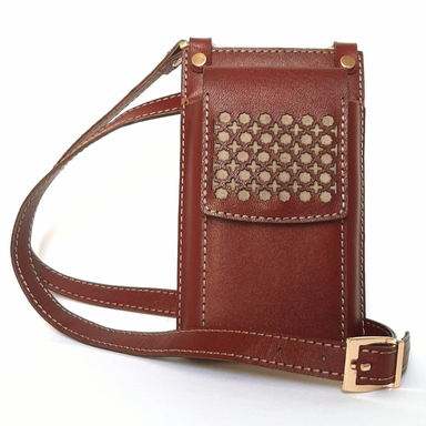 کیف کراس بادی چرم دست دوز مدل آریلا