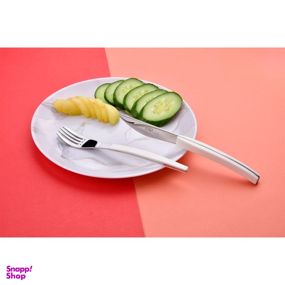 سرویس قاشق و چنگال 31 پارچه سی اند اس مدل منحنی