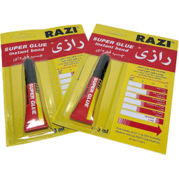 چسب قطره ای رازی بی رنگ حجم 3 میلی لیتر