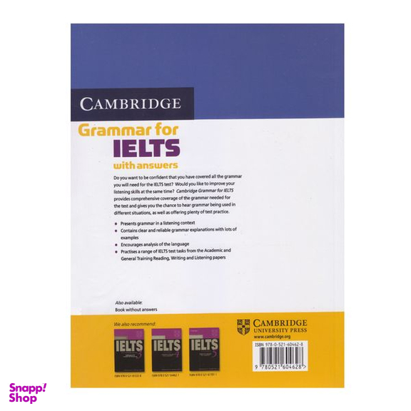 کتاب Grammar For Ielts اثر Diana Hopkins And Pauline Cullen انتشارات Cambridge