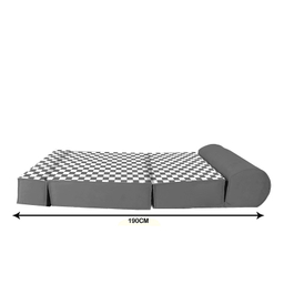 مبل تختخواب شو یک نفره نوپه هوم مدل تشک شو طرح شطرنجی کوچک کد M1093