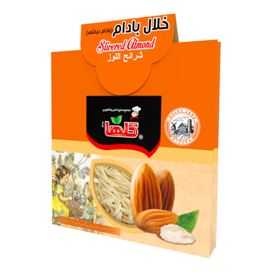 خلال بادام گلها وزن 15 گرم بسته بندی جعبه