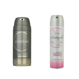 اسپری خوشبو کننده بدن کاسپین مدل 0014 حجم 300 میلی لیتر مجموعه 2 عددی