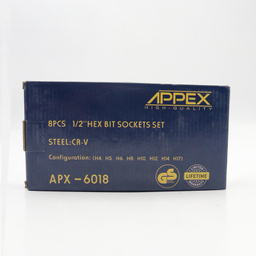 آلن بکس بیت خور اپکس مدل YP-APX-6018-1/2INCH مجموعه 8 عددی