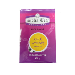 چایی سیاه شکسته ممتاز زرین کلکته سوفیا وزن 400 گرم
