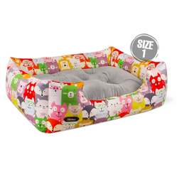 جای خواب سگ و گربه نیناپت مدل وی آی پی یو طرح گربه ها