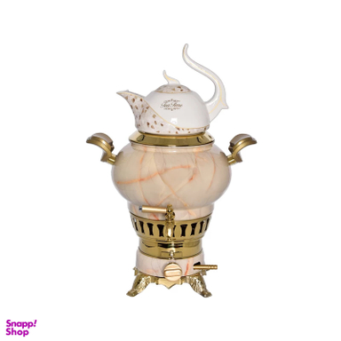 سماور گازی و قوری رضایی کد 700101 گنجایش 6 لیتر