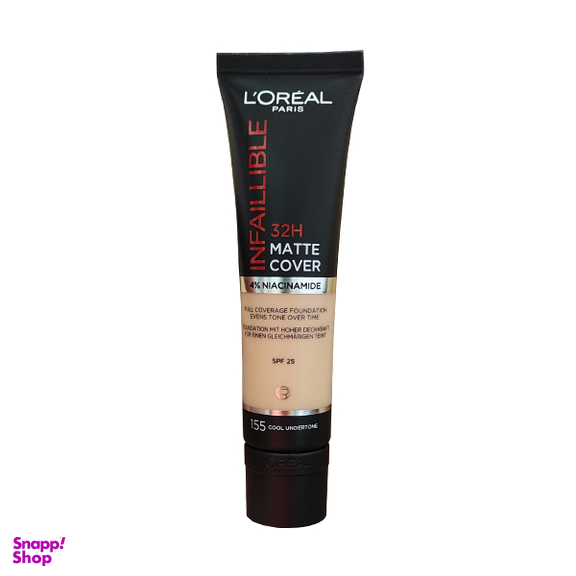 کرم پودر لورآل مدل Infaillible 32H Matte Cover شماره 155 حجم 30 میلی لیتر