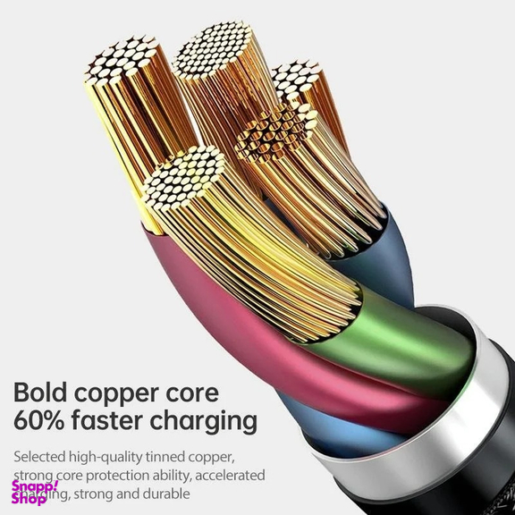 کابل دیتا و شارژ USB به Lightning / Type-C / Micro-USB اوی مدل CL-971 طول 1.2 متر