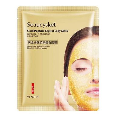 ماسک ورقه ای صورت ونزن مدل طلا و پپتاید وزن 28 گرم