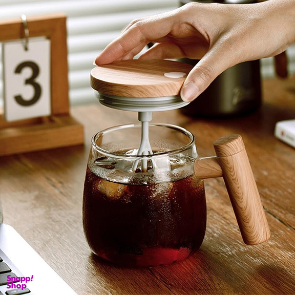 ماگ همزن دار مدل EM-CUP به همراه 2 عدد باتری نیم قلم