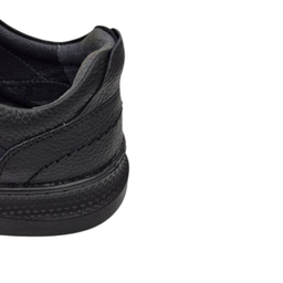 کفش طبی مردانه چرم ریباری مدل C1 رنگ مشکی