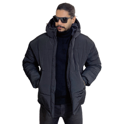 کاپشن مردانه مدل باکسی کد 2 رنگ مشکی