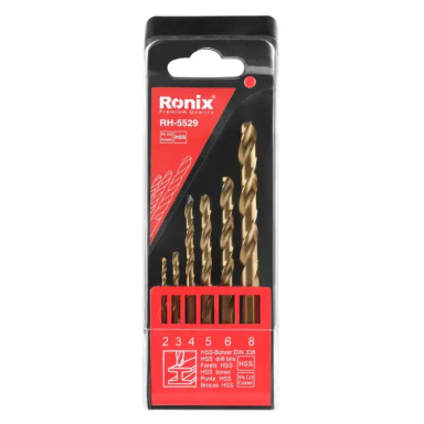 ست مته آهن کبالت رونیکس کد RH-5529 مجموعه 6 عددی
