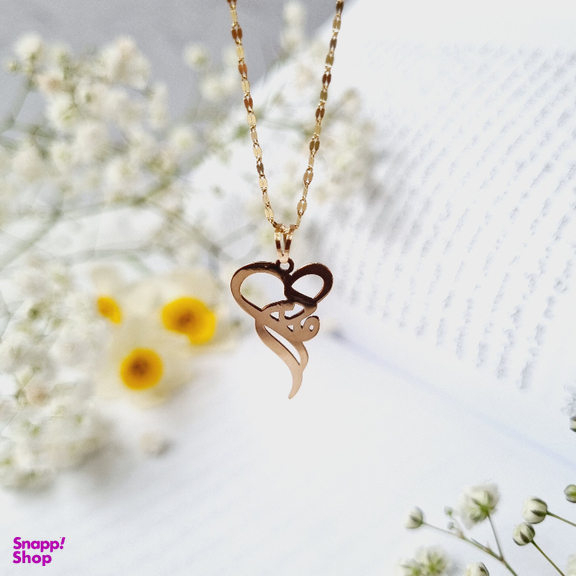 پلاک گردنبند طلا 18 عیار زنانه گوزن مدل مادر کد dh225