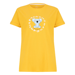 ست تیشرت و شلوارک زنانه کد 1016 رنگ خردلی