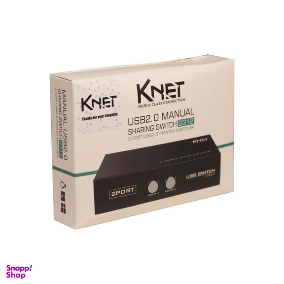 سوییچ 2 پورت USB دستی کی نت مدل K-S312