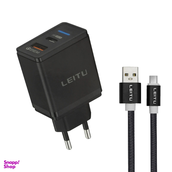 شارژر دیواری 65 وات لیتو مدل LH-21 به همراه کابل تبدیل MicroUSB