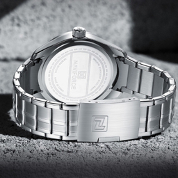 ساعت عقربه ای مردانه نیوی فورس مدل NF8032SGN رنگ نقره ای