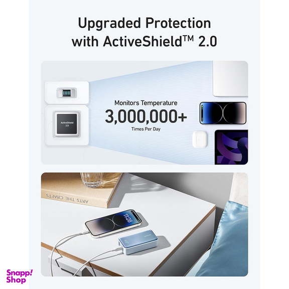 پاوربانک انکر مدل A1257 ظرفیت 10000 میلی آمپر ساعت به همراه کابل USB-C