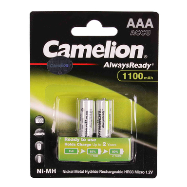 باتری نیم قلمی قابل شارژ کملیون مدل ACCU-1100mAh بسته دو عددی