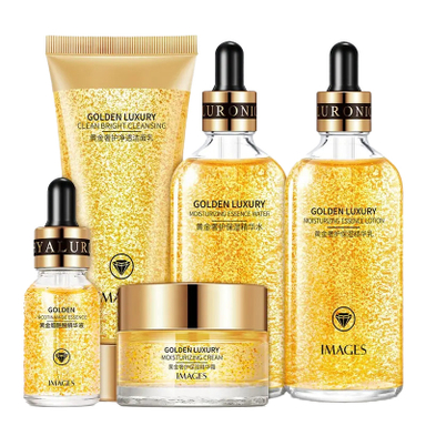 مجموعه مراقبت پوست ایمجز مدل Golden Luxury مجموعه 5 عددی