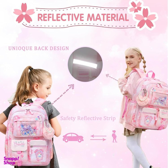 کوله پشتی مدرسه مدل در یخچالی طرح کرومی به همراه آویز کد k4503