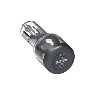 شارژر فندکی کریستالی 35 وات پاورولوژی مدل Dual Output Crystalline Series