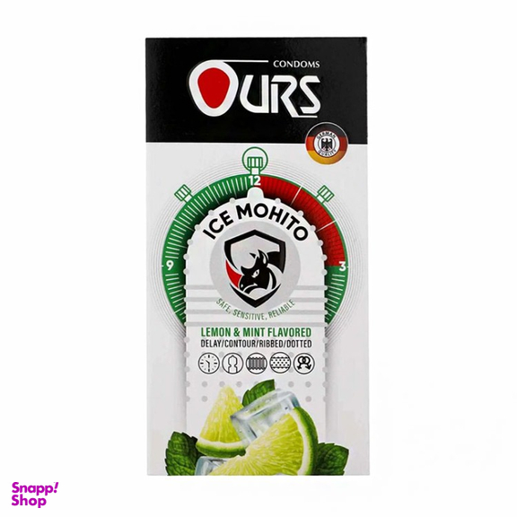 کاندوم تاخیری اورز مدل ice mohito بسته 12 عددی
