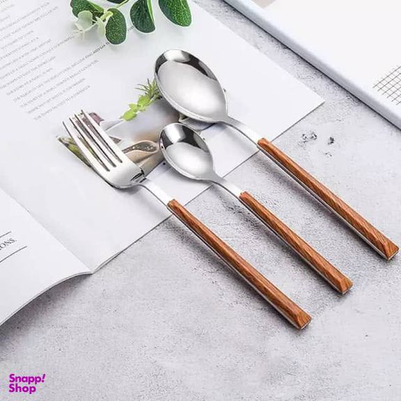 سرویس قاشق و چنگال 33 پارچه جی فی نی مدل D-WOOD