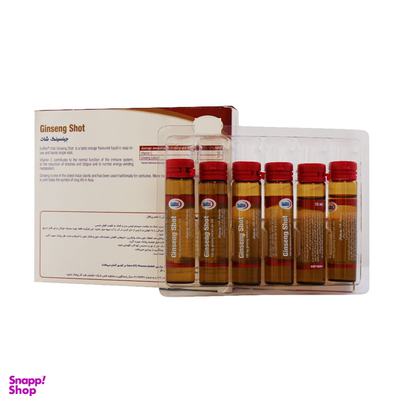 ویال خوراکی یورو ویتال مدل جینسینگ بسته 6 عددی