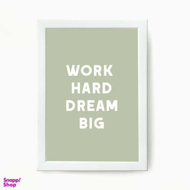 تابلو مدل سبز نوشته قاب سفید کد 02