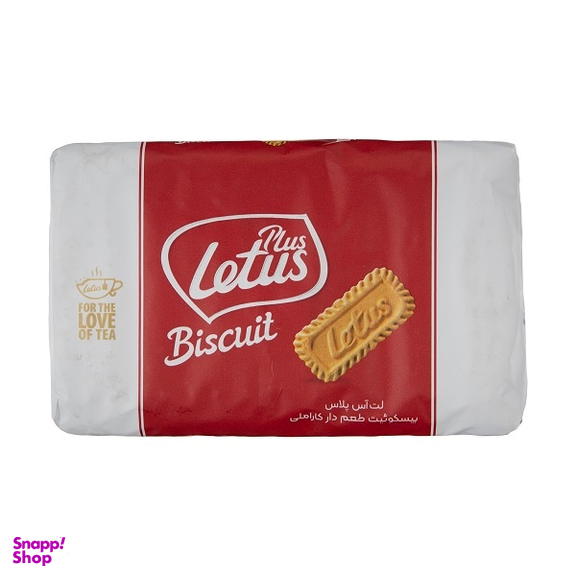 بيسکوئيت کاراملی لت آس وزن 100 گرم