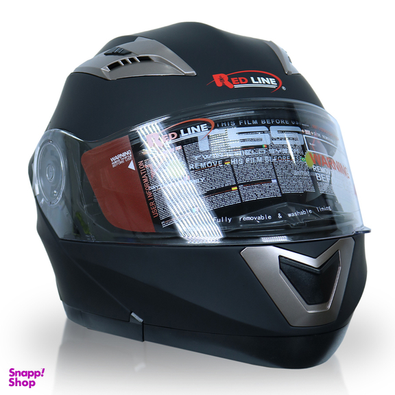 کلاه کاسکت فک متحرک ردلاین مدل 935 رنگ مشکی مات به همراه کاور