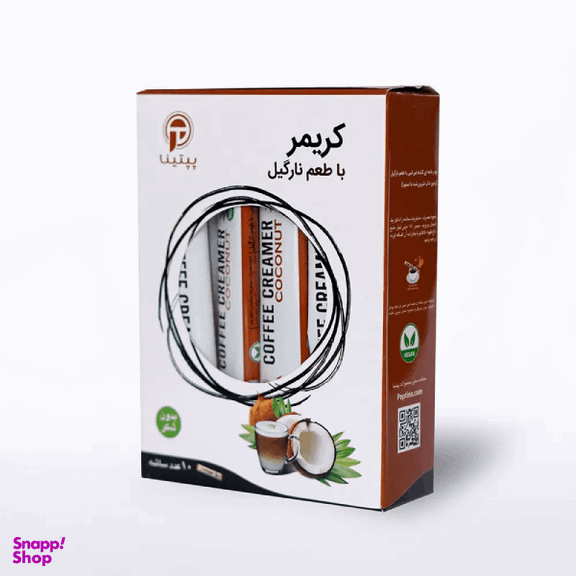 کریمر بدون شکر با طعم نارگیل پپتینا وزن 80 گرم بسته 10 عددی