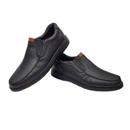 کفش طبی مردانه چرم ریباری مدل C11 رنگ مشکی