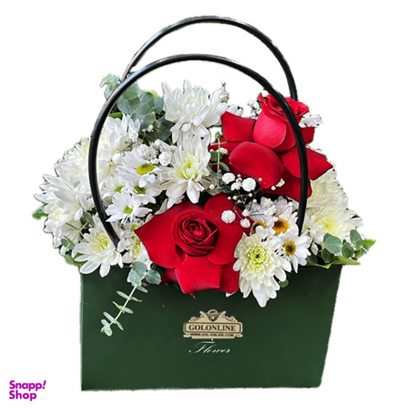 باکس گل طبیعی گل آنلاین مدل کیف