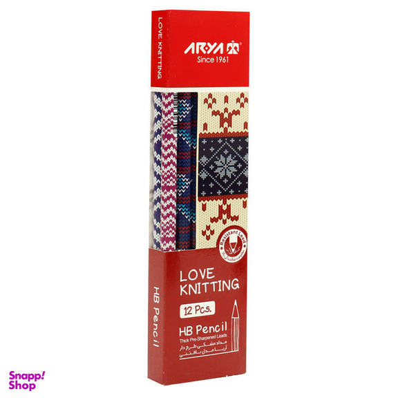 مداد مشکی آریا مدل 3046 بسته 12 عددی