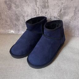 نیم بوت زنانه طرح آگ رنگ سرمه ای