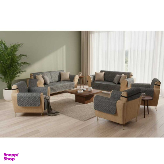 کاور مبلمان 7 نفره چینش مدل 4L مجموعه 4 عددی