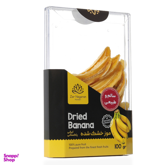 میوه‌ خشک زرنگاران طعم موز و نارگیل و آناناس و انبه وزن 400 گرم بسته 4 عددی