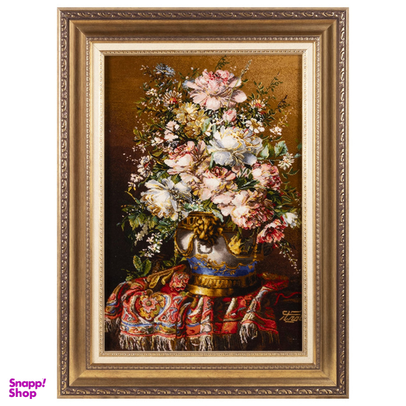 تابلو فرش دستباف سی پرشیا مدل گل در گلدان کد 903617