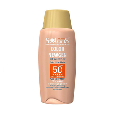 ضد آفتاب واتر ژل آردن سولاریس مدل Color Newgen SPF 50 رنگ بژ طبیعی حجم 75 میلی لیتر
