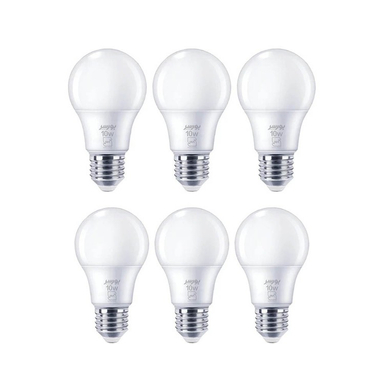 لامپ LED حبابی 10 وات بورسر مدل A60 پایه E27 بسته 6 عددی