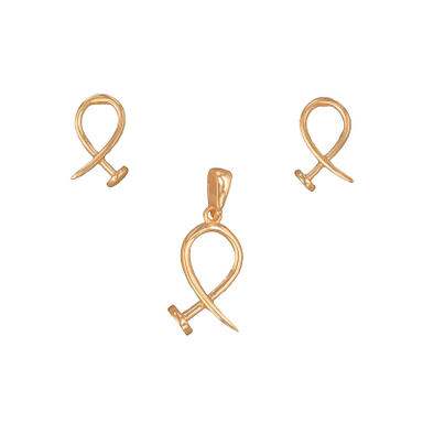 نیم ست طلا 18 عیار زنانه طلاجات طرح میخ کد 1016