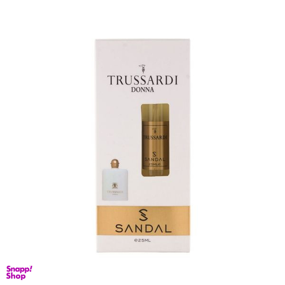 عطر جیبی زنانه صندل مدل trussardi Donna حجم 25 میلی لیتر