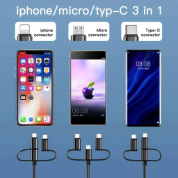 کابل 3 سر Lightning، تایپسی، میکرو به Hdmi یسیدو سری 4k مدل HM05 طول 1.8 متر