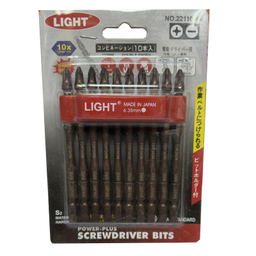 سری پیچ گوشتی یکسر دو سو یکسر چهار سو لایت مدل SMT-LIGHT-JAPAN-22110-SP بسته 10 عددی
